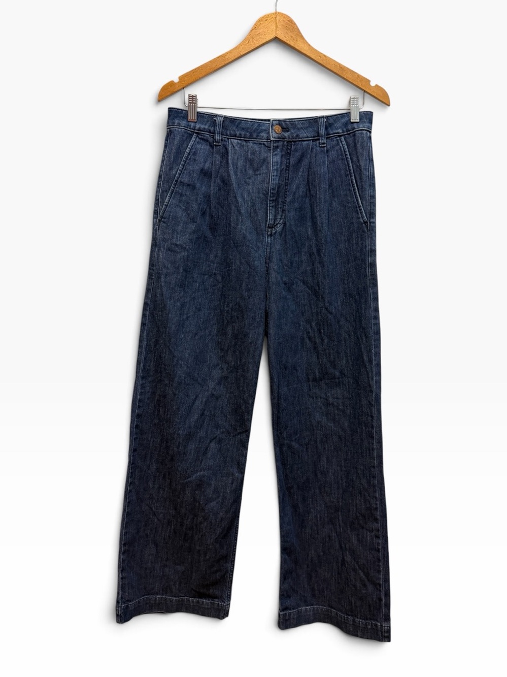 J. Crew Wide Leg Pleated Jeans Preppy Americana Streetwear Boho Size 28